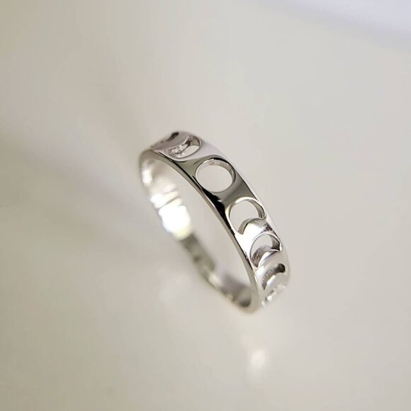 Sterling Silver Moon Ring, Moon Phase Ring, Celestial Ring, Women's Spiritual - Picture 6 of 9
